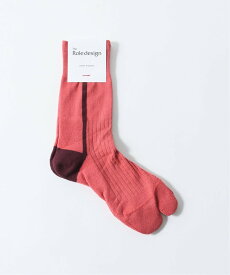 EDIFICE 【THE ROLE DESIGN / ザ ロールデザイン】SIDE LINE SOCKS WOMENS エディフィス 靴下・レッグウェア 靴下 グリーン ブラウン オレンジ