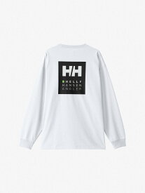 HELLY HANSEN ロングスリーブHHアングラーロゴティー ヘリーハンセン トップス カットソー・Tシャツ ホワイト ブラック【送料無料】