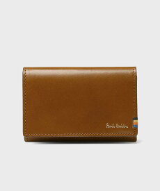 【SALE／30%OFF】Paul Smith 【公式】ストライプステッチタブ 名刺入れ ポール・スミス　アウトレット 財布・ポーチ・ケース 名刺入れ・カードケース ブラウン【送料無料】