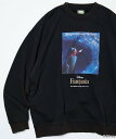 【SALE／40%OFF】FREAK'S STORE DISNEY/ディズニー/『ファンタジア』/ポスターデザイン/ミッキーマウス/フロッキープリント クルーネックスウェット 24AW フリークスストア トップス スウェット・トレーナー ベージュ ブラック【送料無料】