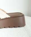 厚底サンダル レディース クロッシー編み