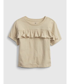 【SALE／59%OFF】GAP (K)ボクシー ラッフルtシャツ (幼児) ギャップ トップス カットソー・Tシャツ ホワイト ベージュ グリーン