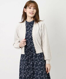 【SALE／40%OFF】LAURA ASHLEY 【洗える】衿ぐりパール調カーディガン ローラ アシュレイ トップス カーディガン ベージュ ネイビー【送料無料】