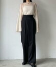 Louere ダブルボタンラップパンツ