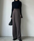 Louere ダブルボタンラップパンツ