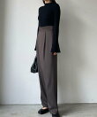 Louere ダブルボタンラップパンツ