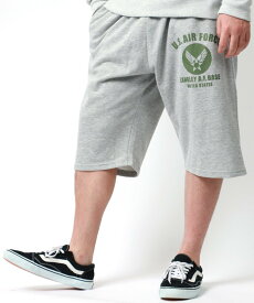 【SALE／25%OFF】MARUKAWA ハーフパンツ メンズ 大きいサイズ エアフォース プリント マルカワ パンツ ジャージ・スウェットパンツ ブラック グレー カーキグリーン ネイビー ブルー