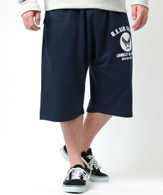 【SALE／38%OFF】MARUKAWA ハーフパンツ メンズ 大きいサイズ エアフォース プリント マルカワ パンツ ジャージ・スウェットパンツ ブラック グレー カーキグリーン ネイビー ブルー