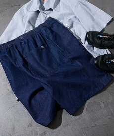 【SALE／45%OFF】RED KAP 別注 デニム シェフイージーショーツ 25SS フリークスストア パンツ その他のパンツ ブルー ホワイト ネイビー