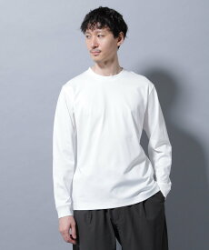 【SALE／20%OFF】NANO universe アンチスメルクルーネックTシャツ 長袖 ナノユニバース トップス カットソー・Tシャツ ブラウン ホワイト グレー ブラック【送料無料】