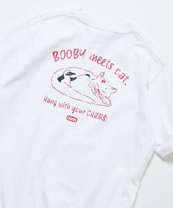 CHUMS CHUMS×FREAK'S STORE �ʒ� �q�X�g���[ �o�b�N�v�����g �N���[�l�b�NT�V���c/�L���b�g���`�[�t �y����W�J�z �t���[�N�X�X�g�A �g�b�v�X �J�b�g�\�[�ET�V���c �x�[�W�� �u���b�N �z���C�g �l