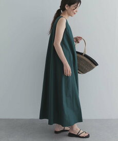 【SALE／50%OFF】URBAN RESEARCH DOORS フロントタックノースリーブワンピース アーバンリサーチドアーズ ワンピース・ドレス ワンピース グリーン ネイビー イエロー【送料無料】