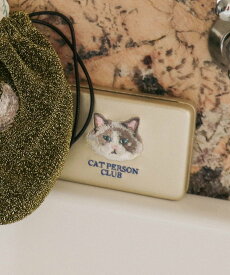 Three Four Time Three Four Time/キャリング刺繍コンパクトミラーケース スリーフォータイム メイク道具・美容器具 手鏡・メイクミラー ブルー ブラック ゴールド シルバー
