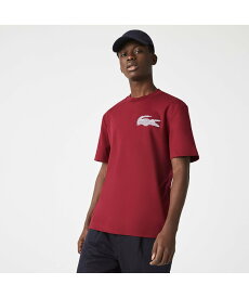 【SALE／40%OFF】LACOSTE メイドインフランスオーガニックコットンTシャツ ラコステ トップス カットソー・Tシャツ レッド ホワイト ネイビー【送料無料】