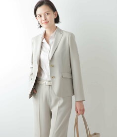 【SALE／42%OFF】NEWYORKER WOMEN L-SIZE 【L】【ウォッシャブル】ポリエステルソフトクレープ ノッチドラペル2釦ジャケット ニューヨーカー エルサイズ ジャケット・アウター テーラードジャケット・ブレザー ベージュ【送料無料】