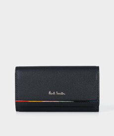 【SALE／30%OFF】Paul Smith 【公式】レイヤードストライプ キーケース ポール・スミス　アウトレット 財布・ポーチ・ケース その他の財布・ポーチ・ケース ネイビー パープル オレンジ ブラック【送料無料】