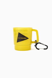 and wander and wander logo PP mug アンドワンダー スポーツ・アウトドア用品 アウトドア・レジャー・キャンプ用品 オレンジ ブラック イエロー ベージュ ホワイト パープル ブルー