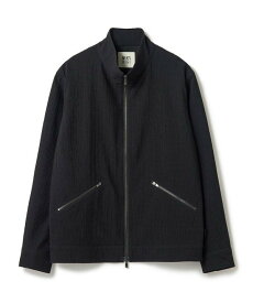 MEN'S BIGI ライトサッカー スタンドカラーブルゾン＜ストレッチ/通気性＞ メンズ ビギ ジャケット・アウター ブルゾン・ジャンパー ブラック【送料無料】