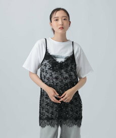 【SALE／50%OFF】LEPSIM 総レースドットプリントキャミソール レプシィム トップス カットソー・Tシャツ