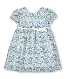 BeBe Petits Pois Vert ウエストリボン花柄ワンピース(95~150cm) ベベ オンライン ストア ワンピース・ドレス ワンピース ピンク ブルー【送料無料】