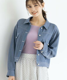 【SALE／23%OFF】MISCH MASCH 【防しわ/UVカット】【2024春夏新作】シャンブレーデニムジャケット/MM418503 ミッシュマッシュ ジャケット・アウター デニムジャケット ブルー ネイビー【送料無料】