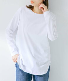 Sonny Label ベーシックヘムレイヤーラウンドロングスリーブTシャツ サニーレーベル トップス カットソー・Tシャツ ホワイト ブラック【送料無料】