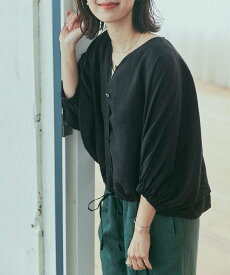 【SALE／30%OFF】URBAN RESEARCH DOORS リネンドロストドルマンブラウス アーバンリサーチドアーズ トップス シャツ・ブラウス ホワイト ブラック ブラウン【送料無料】