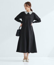 UNITED ARROWS green label relaxing エリレース 2WAY ニット ワンピース ウォッシャブル ユナイテッドアローズ グリーンレーベルリラクシング ワンピース・ドレス ワンピース グレー ネイビー ベージュ【送料無料】