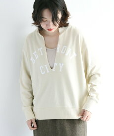 【SALE／44%OFF】cepo スリットネックロゴスウェットト/WEB限定 セポ トップス スウェット・トレーナー ベージュ ブルー ホワイト オレンジ