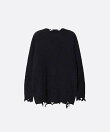 Colored Button Broken Sweater