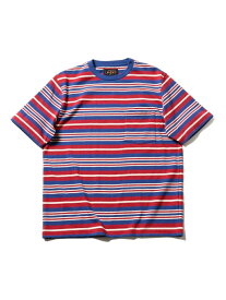 【SALE／60%OFF】BEAMS MEN BEAMS PLUS / マルチボーダー ポケット Tシャツ ビームス アウトレット トップス カットソー・Tシャツ