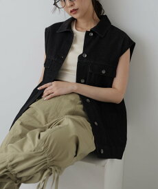 【SALE／70%OFF】FREE'S MART ミドル丈デニムベスト フリーズ マート ジャケット・アウター ブルゾン・ジャンパー グレー ブラック ブルー