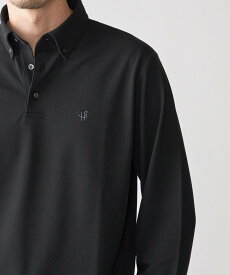 【SALE／10%OFF】SHIPS MEN 【WEB限定】SHIPS: 吸水速乾・UVケア Drymix(R)ワンポイントロゴ ボタンダウン 長袖ポロシャツ シップス トップス ポロシャツ ネイビー ブラック ブルー グレー【送料無料】