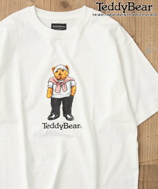 【SALE／55%OFF】coen Teddy Bear(テディベア)別注プリントTシャツ コーエン トップス カットソー・Tシャツ ブラック ホワイト