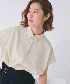 【SALE／47%OFF】grove 【雑誌掲載】お手入れ楽ちんが嬉しい機能付き!大人のキレイとろみシャツ グローブ トップス シャツ・ブラウス ホワイト ブラック