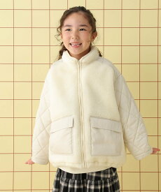 【SALE／55%OFF】LEPSIM 【KIDS】ボア切り替えスタンドブルゾン レプシィム ジャケット・アウター ブルゾン・ジャンパー ベージュ ブラック