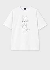 PS Paul Smith Drawn by Paul Rabbit T�V���c �|�[���E�X�~�X �g�b�v�X �J�b�g�\�[�ET�V���c �z���C�g�y���������z