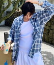 NOWLE/(M)【NOWLE】ルーズシルエット チェック柄 長袖シャツ / ヴィンテージライク オンブレ マドラスチェックシャツ