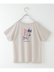 【SALE／40%OFF】ikka 【キッズ】タケウチアツシコラボTシャツ GIRLS(120~150cm)(薪割り) イッカ トップス カットソー・Tシャツ ベージュ