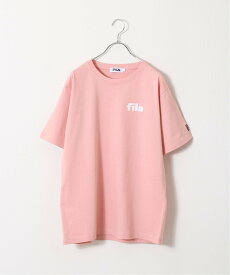 【SALE／8%OFF】FILA 左胸カレッジワンポイント半袖Tシャツ ジップファイブ トップス カットソー・Tシャツ グリーン ホワイト カーキ ブルー ネイビー ピンク ブラック グレー