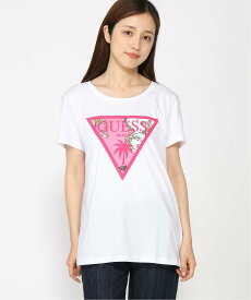 【SALE／30%OFF】GUESS (W)Triangle Logo Tee ゲス トップス カットソー・Tシャツ ホワイト【送料無料】