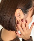 【Diliraba】ステンレス ハートフープピアスセット