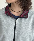 リバーシブルチェックブルゾン