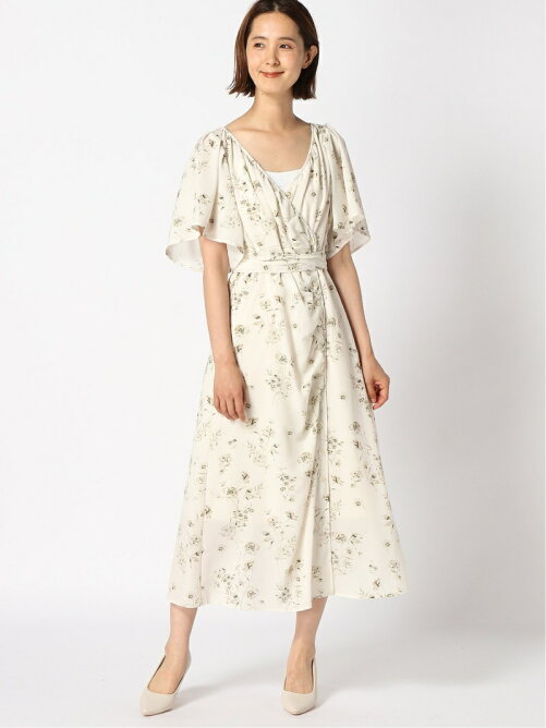 Lanvin En Bleu フラワープリントラッフルワンピース Rakuten Fashion 楽天ファッション 旧楽天ブランドアベニュー Az8069