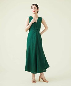 Sybilla 【SYBILLA DRESS】イントレチャートリネンドレス シビラ ワンピース・ドレス ワンピース イエロー オレンジ グリーン ブルー【送料無料】