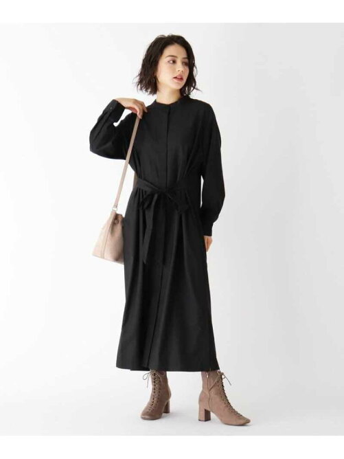 Opaque Clip ベルト付きバンドカラー比翼シャツワンピース Rakuten Fashion 楽天ファッション 旧楽天ブランドアベニュー Bt8070