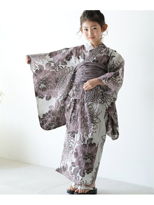 Utatane Utatane K Utatane 子供浴衣 3点セット 浴衣 帯 下駄 古典柄 レトロ アンティーク系 子供 茶色 赤茶 菊 Rakuten Fashion 楽天ファッション 旧楽天ブランドアベニュー Dd1070