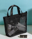 Pochi Pouch/(W)シンプルブラックメッシュポーチ
