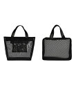 Pochi Pouch/(W)シンプルブラックメッシュポーチ
