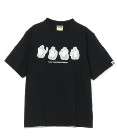 A BATHING APE STONE APE CHARACTER RELAXED FIT TEE ア ベイシング エイプ トップス カットソー・Tシャツ ブラック ホワイト【送料無料】